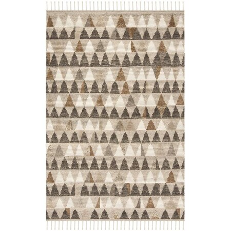 Safavieh 6 x 9 ft. Kenya Hand Knotted Medium Rectangle Area RugIvory & Multi-Color KNY120A-6